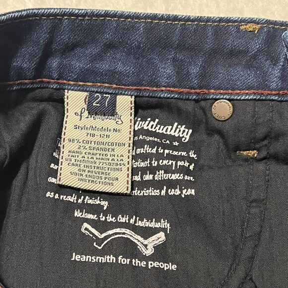 Cult of Individuality Womens Bohemi Boot Cut Distressd Denim Jeans Lo Rise Sz 27 - Picture 8 of 12